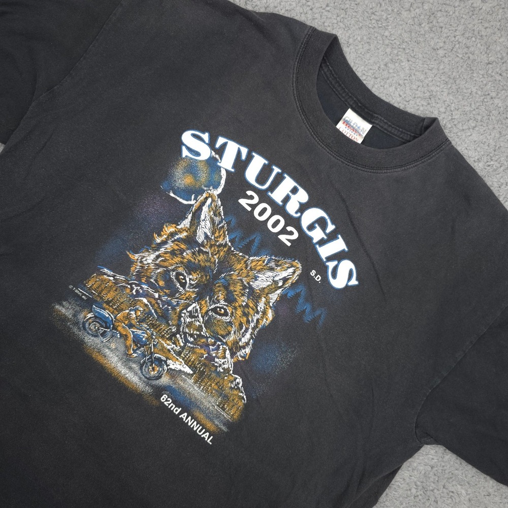 Sturgis 2002 Motorcycle Rally T-Shirt 62nd‎ Annual Biker Tee XL Y2K Vintage